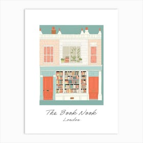 London The Book Nook Pastel Colours 3 Poster Art Print