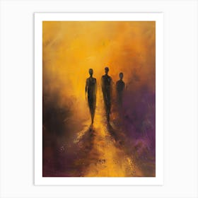 Three Men Walking Art Print