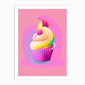 Cupcake Cake Bakery Product Pop Matisse 1 Flower Art Print