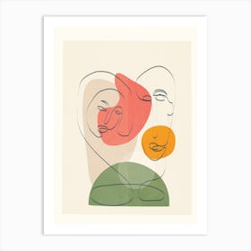 Abstract Sunset Portrait 02 Art Print