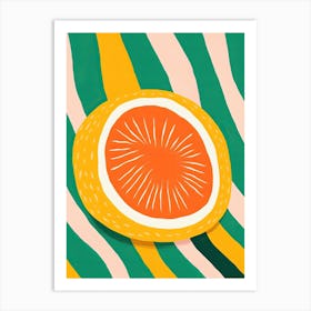 Cantaloupe Fruit Summer Illustration 1 Art Print