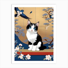 Chinese Cat 3 Art Print