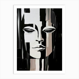 Spectrum Of Emotions Abstract Black And White 4 Art Print