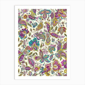 Iris Impress London Fabrics Floral Pattern 3 Art Print