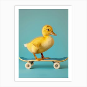 Duck On Skateboard 1 Art Print