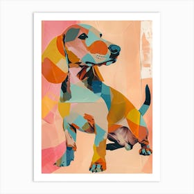 Kitsch Dachshund Collage 2 Art Print