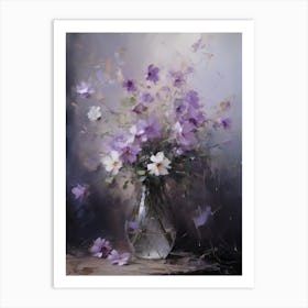 Purple Flowers In A Vase 1 Art Print