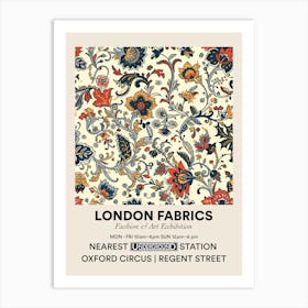 Poster Lavender Loom London Fabrics Floral Pattern 2 Art Print