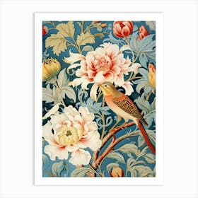 Peonies And Birds Art Print