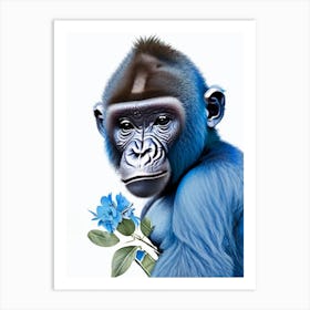 Baby Gorilla Gorillas Decoupage 3 Art Print