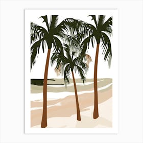 Palm Trees On The Beach 19 Art Print