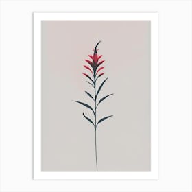 Cardinal Flower Wildflower Simplicity Art Print