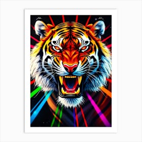 Tiger Head - Pop Color Illustration Poster