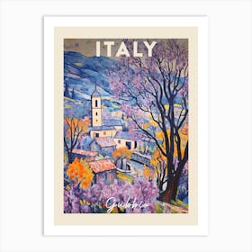 Gubbio Italy 1 Fauvist Painting  Travel Poster Art Print