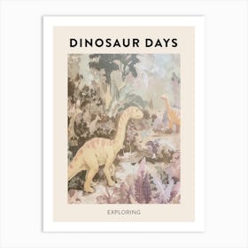 Dinosaur Exploring Poster 1 Art Print