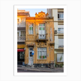Old Yellow House In Porto Alegre Brazil Art Print