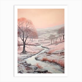 Dreamy Winter Painting Yorkshire Dales National Park England 2 Art Print