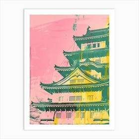 Himeji Japan Duotone Silkscreen 6 Art Print