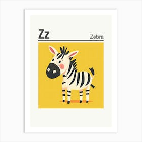 Animals Alphabet Zebra 1 Art Print