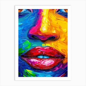 Colorful Face Painting Art Print