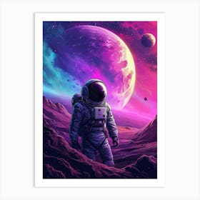 Astronaut In Space 7 Art Print