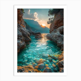 Sunset At The Sea Art Print