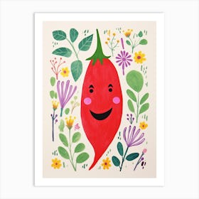 Friendly Kids Chili Pepper 2 Art Print
