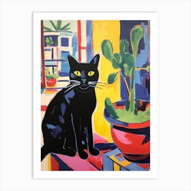 Painting Of A Cat In Valencia Spain 3 Art Print