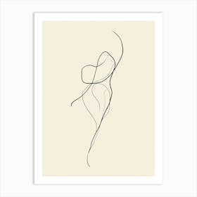 Line Drawing Of A Woman 2 Art Print