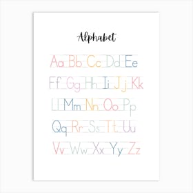 Educational Poster Alphabet Print Art Print