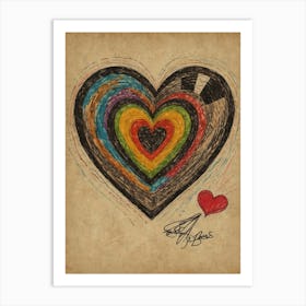 Rainbow Heart 3 Art Print