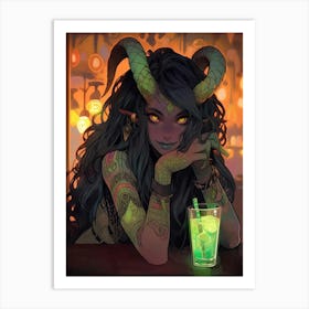 Horned Demon Art Print