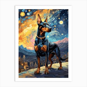 Doberman Dog Art 1 Art Print