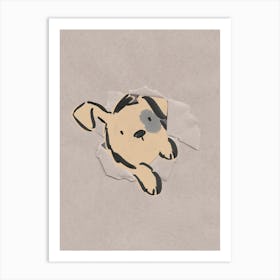 Peekaboo Dog Character Art Print