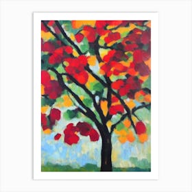 Black Gum 2 tree Abstract Block Colour Art Print