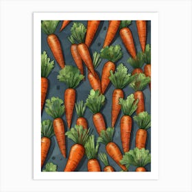 Carrots Seamless Pattern Art Print