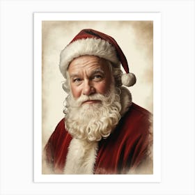 Santa Claus Portrait Art Print