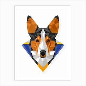 Polygonal Dog 1 Art Print