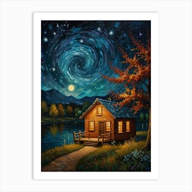 Cabin In The Woods 1 Art Print