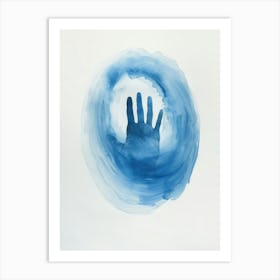 Blue Hand Art Print