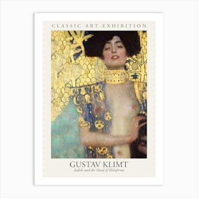 Judith And The Head Of Holofernes, Gustav Klimt Poster Art Print
