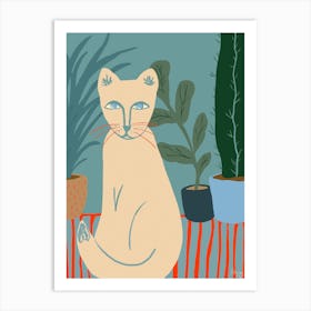 Plant Cat Art Print