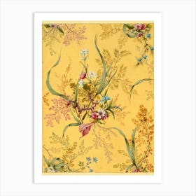 Chintz Flower Pattern Art Print