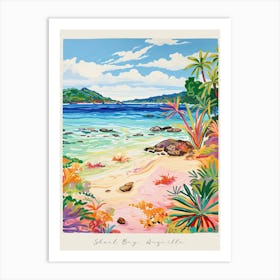 Poster Of Shoal Bay, Anguilla, Matisse And Rousseau Style 2 Art Print