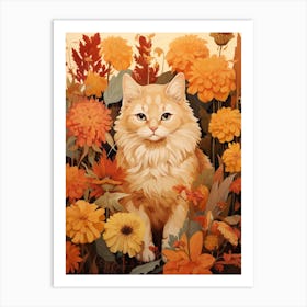 Autumn Cat 7 Art Print