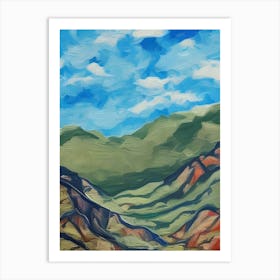 Colorful Desert Mountains Art Print