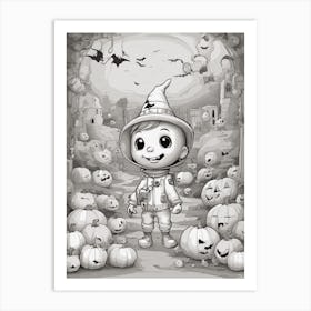 Halloween Pumpkins 3 Art Print