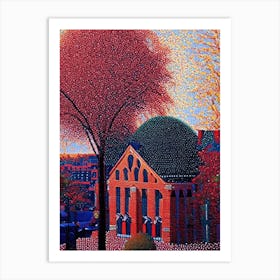 Norman, City Us  Pointillism Art Print