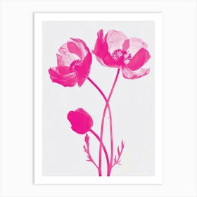 Hot Pink Buttercup Art Print