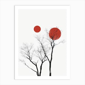 Bare Trees Canvas Print Art Print